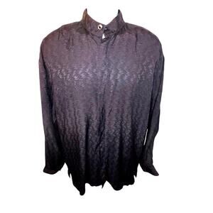 St. Remo Men L Hidden Button Jewel Enamel Neck Cuff Button Iridescent Poland